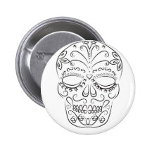 Dia de los muertos button