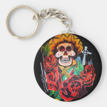 dia de los muertos key chain