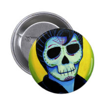 Dia de los Muertos The King of Rock Pin