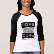 Diabetes Awareness Hope Love Cure Tee Shirts