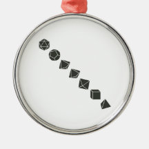 Diagonal Dice (Dark) Christmas Tree Ornaments