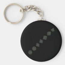 Diagonal Dice (Dark) Keychains