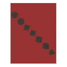 Diagonal Dice (Dark) Postcard