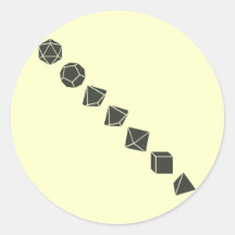 Diagonal Dice (Dark) Stickers