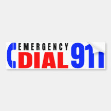 Dial 911 Police Sticker 5 Bumper Sticker