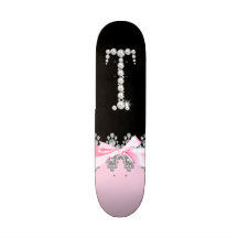 Diamond Delilah Initial: T Custom Skate Board