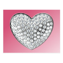 Diamond Heart Post Cards