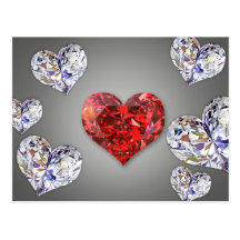 Diamond Hearts - Postcard