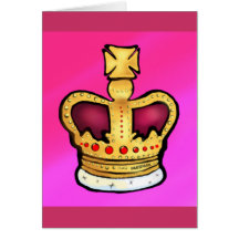 Diamond Jubilee Crown gorgeous drawing Greeting Cards