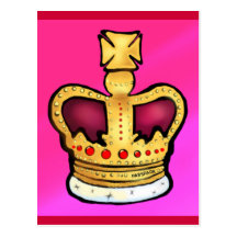 Diamond Jubilee Crown gorgeous drawing Postcards