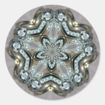 Diamond Kaleidoscope Round Stickers