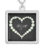 Diamond Monogram "His and Her" Initials Pendant