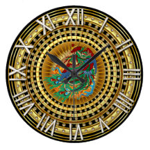 Diamond Phoenix Mothers Day Round Wall Clock