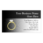 Diamond Ring on Black Business Cards