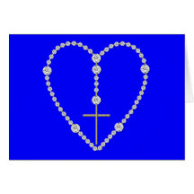 Diamond Rosary - Hail Mary Full of Grace Greeting Cards