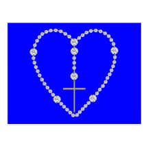 Diamond Rosary - Hail Mary Full of Grace Postcard