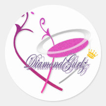 Diamondgurlz Stuff Round Stickers