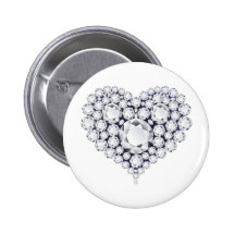 Diamonds Heart Gems Pin