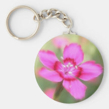 Dianthus Deltoides Flowers  - Close Up Key Chains