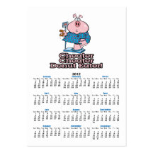 diet cheater doughnut eating piggy cartoon business card template
