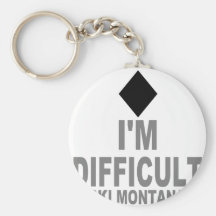 Difficult Ski MONTANA Keychains