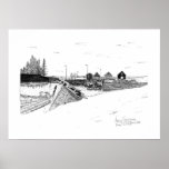Digby, Nova Scotia Fishing Boats Pen & Ink Print