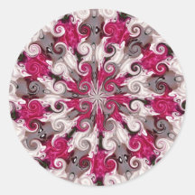 digital art round stickers
