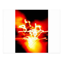 Digital Radial Colours Blur Glow Art Beautiful Des Postcard