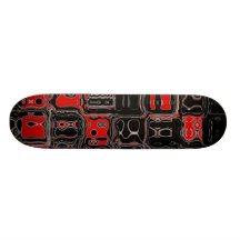 Digital Red Custom Skate Board
