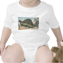 Dimetrodon Antique Print Romper