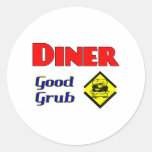 Diner Good Grub Hamburger Restaurant Art Stickers