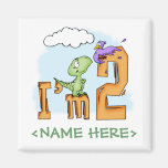 Dino Fun 2nd Birthday Fridge Magnet