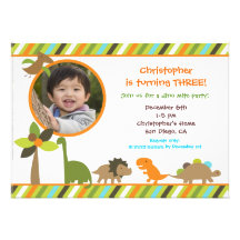 Dinosaur Birthday Party Invitation