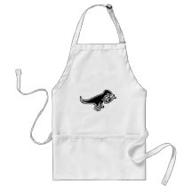 Dinosaur Eating Jesus Fish Apron