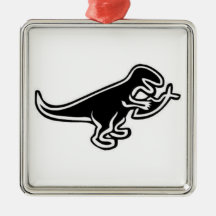 Dinosaur Eating Jesus Fish Ornament
