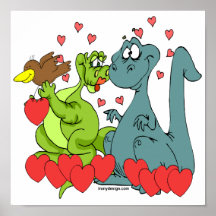 Dinosaur Love Poster