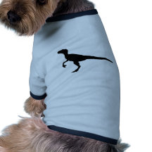 Dinosaur velociraptor dog tee shirt