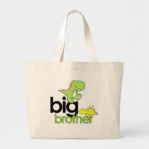 dinosaurs big brother tote bags