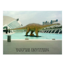 Diplodocus Dinosaur Invitation