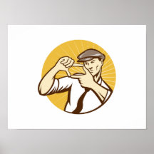 Director Movie Maker Framing Shot With Hands Posters