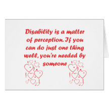 Disability is a matter of perception! cards