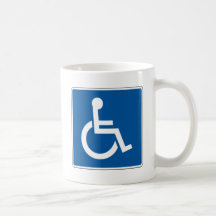 Disabled Street Sign Coffee Mugs