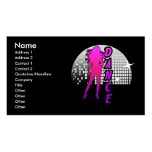 Disco Ball Dancer. Business Card Templates