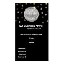 Disco Ball & Lights Business Card