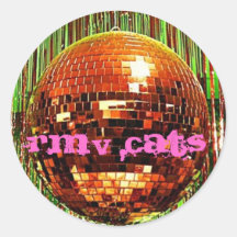 disco_ball.preview, RMV Cats Round Stickers