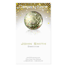 Disco Ball Profile Card Business Card Template