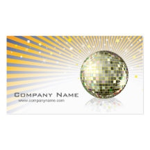 Disco Ball Profile Card Business Card Templates