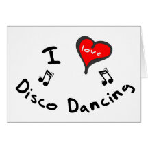 Disco Dancing Gifts - I Heart Disco Dancing Greeting Card