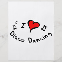 Disco Dancing I Heart-Love Personalised Flyer