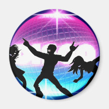 Disco Nightclub Refrigerator Magnet